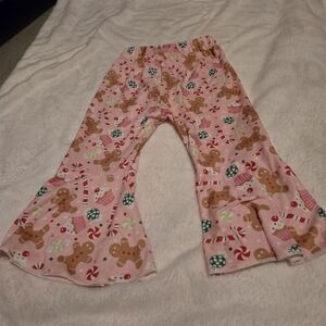 Girls Christmas bell bottom pants